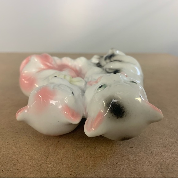 Vintage Hand Painted Ceramic Cat Couple Figurine - Picture 4 of 6